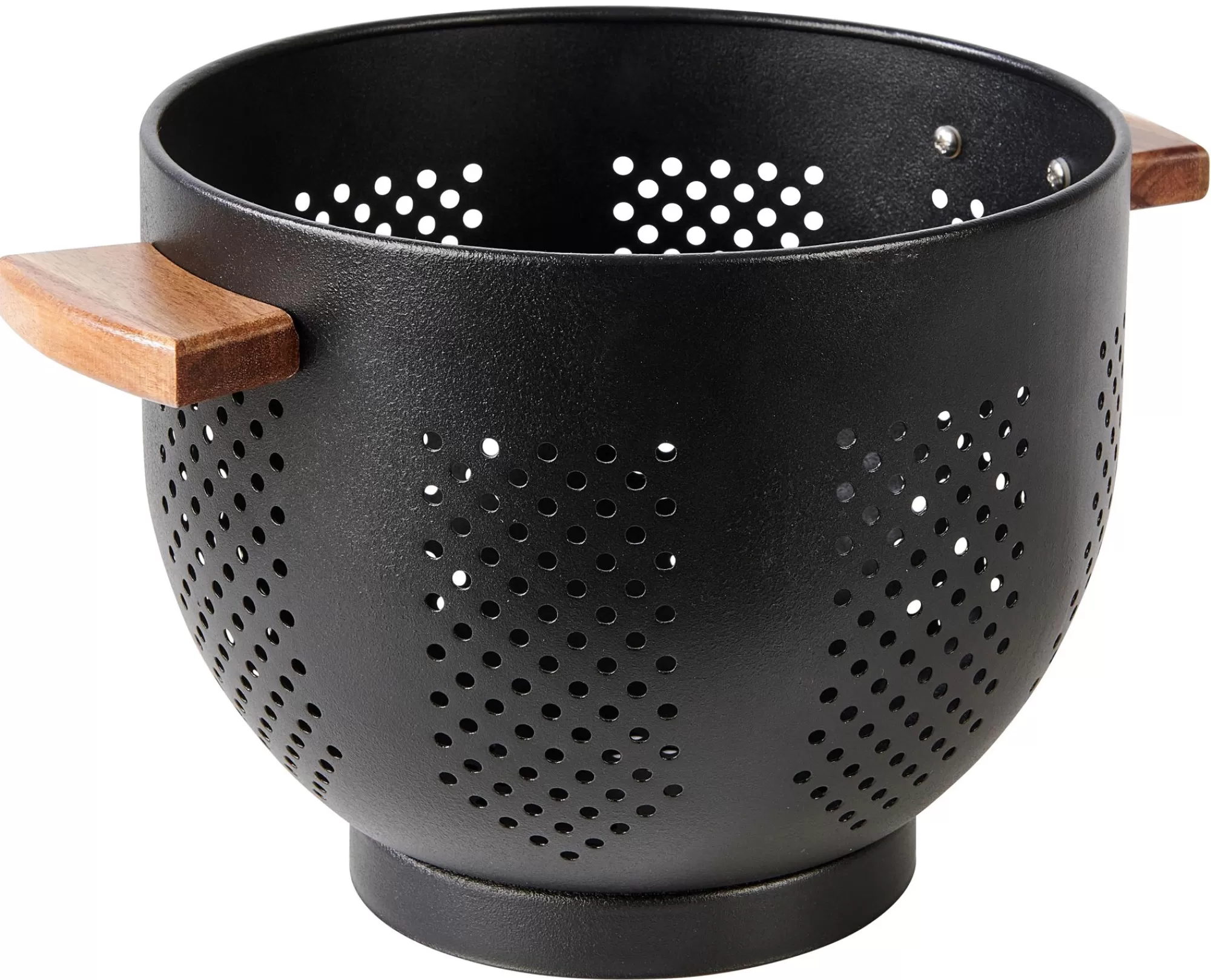 CASA Acacia Lux Scolapasta Nero, Naturale* Scolare