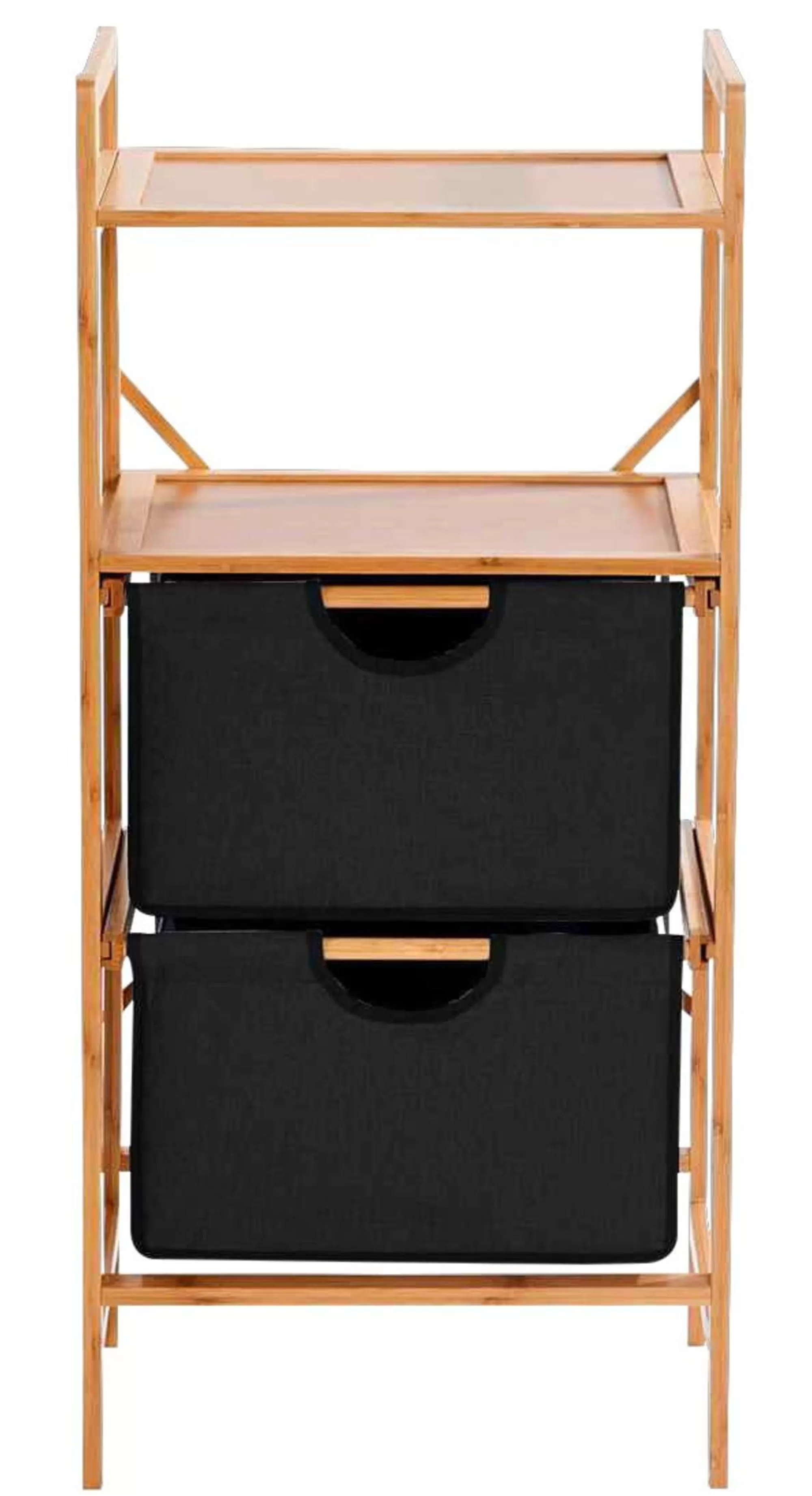 CASA Bamboo Mobile Con 2 Cassetti Nero, Naturale* Cassettiere
