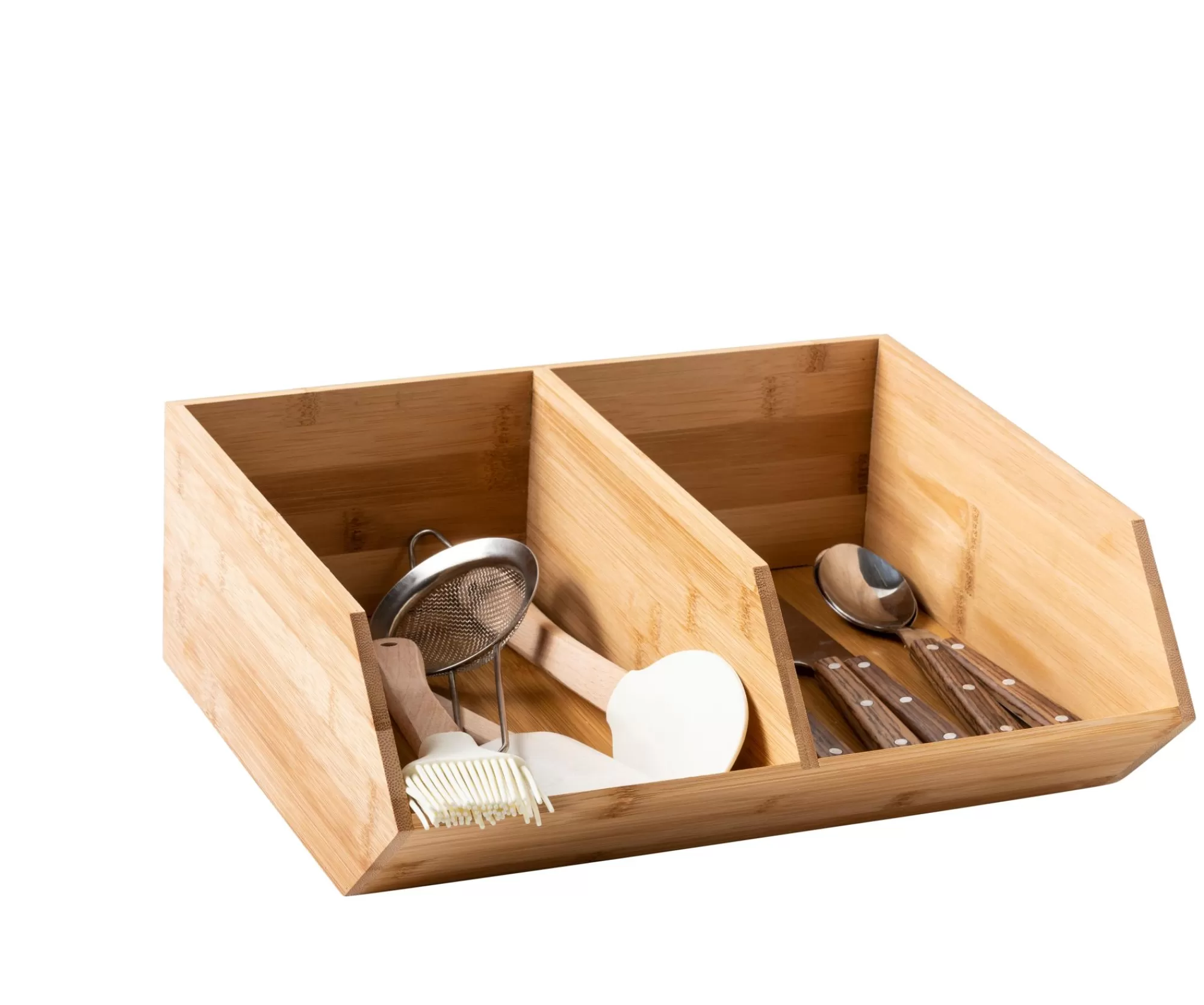 CASA Bamboo Organizzatore Impilabile Naturale* Scatole Conserva Vivande