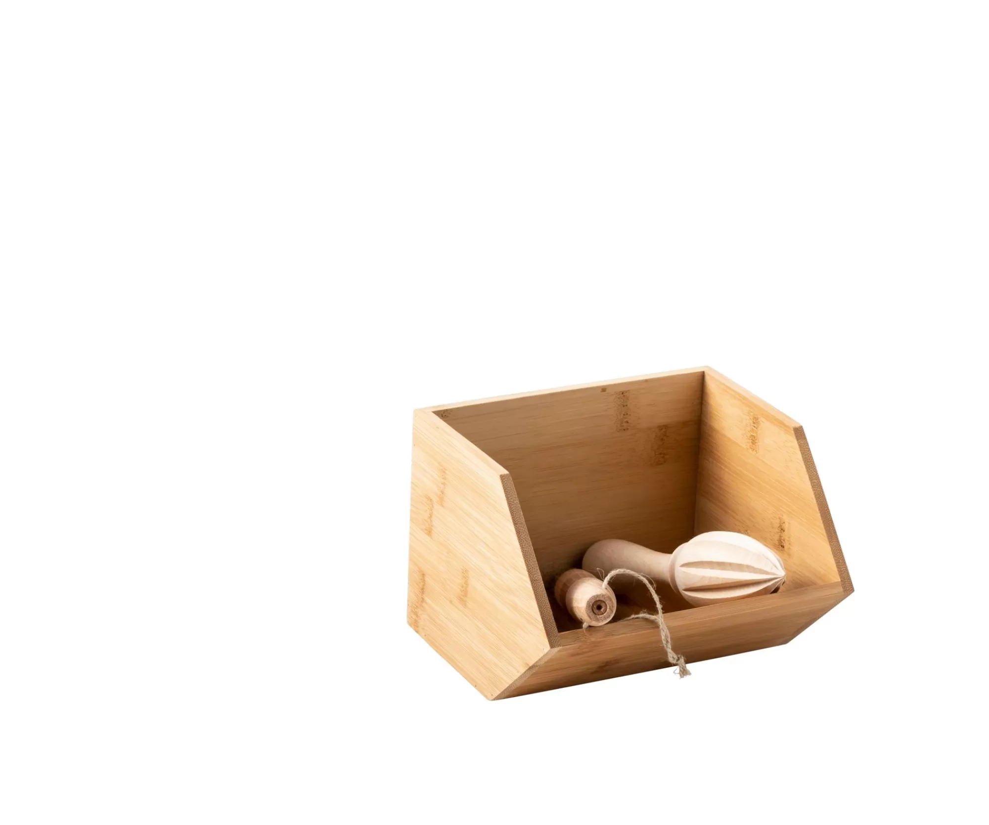 CASA Bamboo Organizzatore Impilabile Naturale* Scatole Conserva Vivande