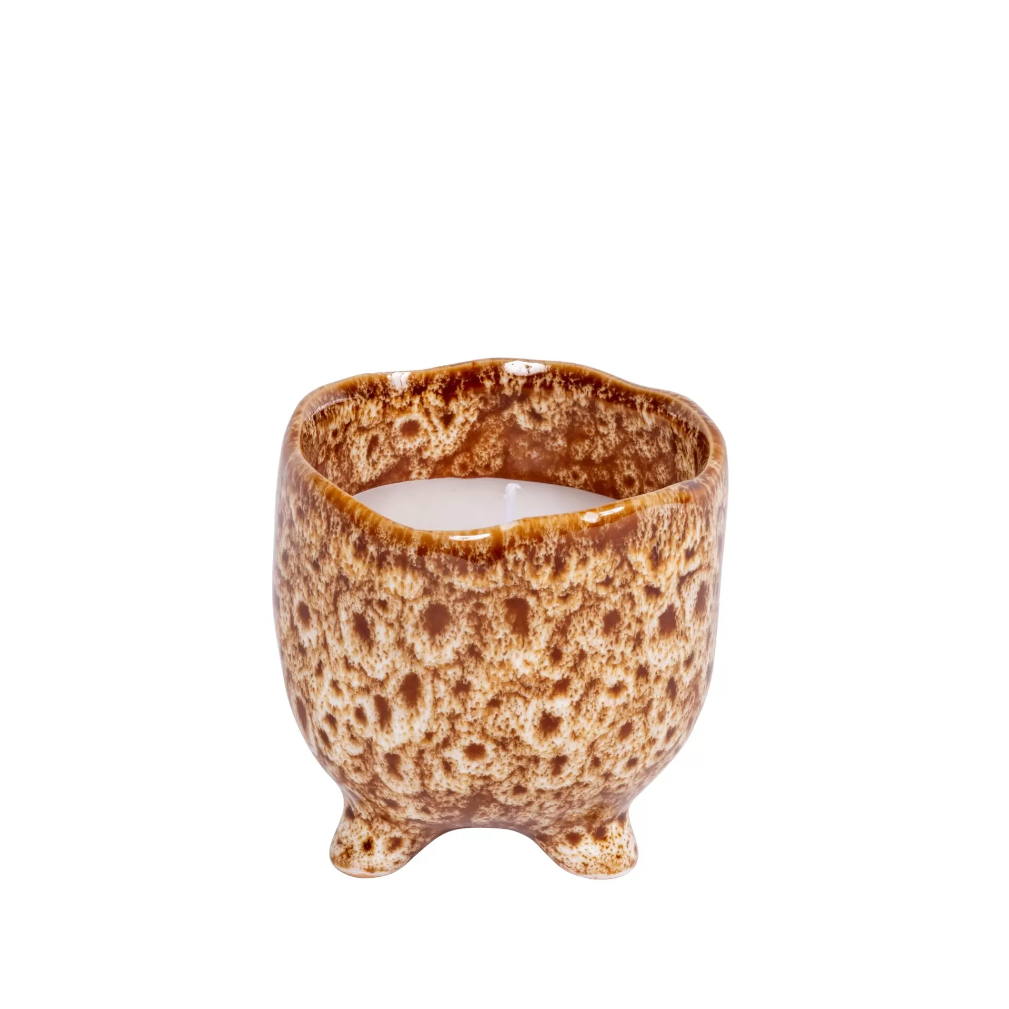 CASA Ceramic Candela In Vaso Marrone* Candele