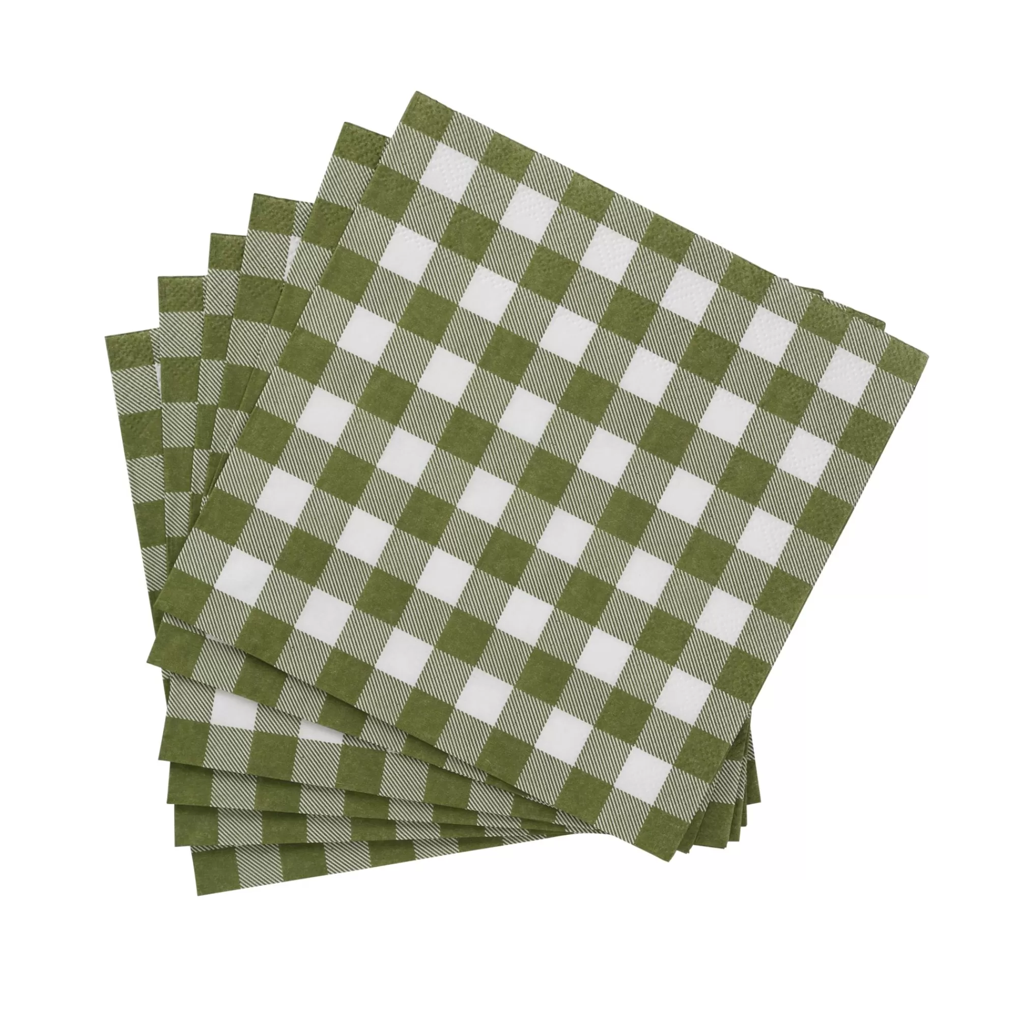 CASA Check Green Set Di 20 Tovaglioli Verde* Tovaglioli