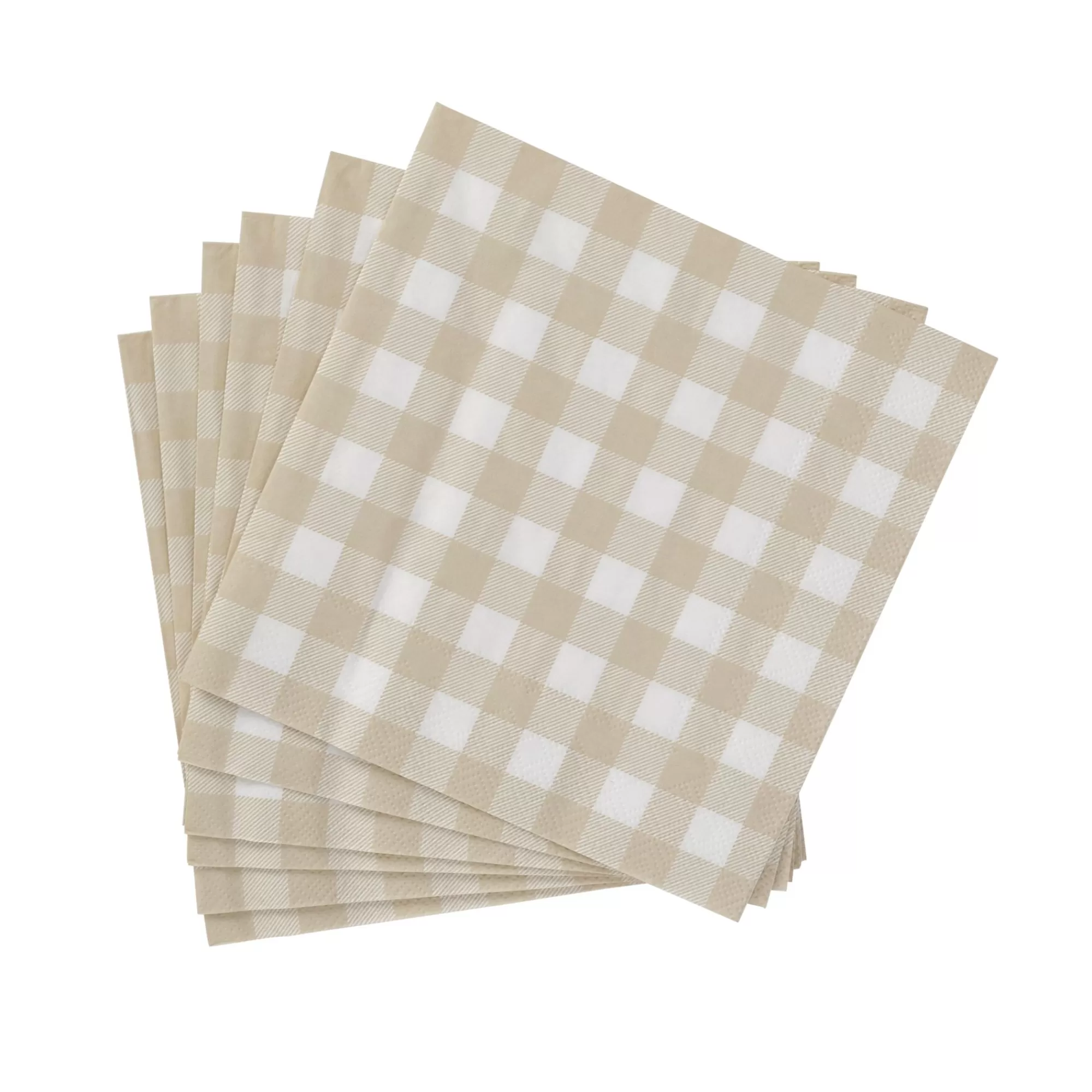 CASA Check Sand Set Di 20 Tovaglioli Beige* Tovaglioli