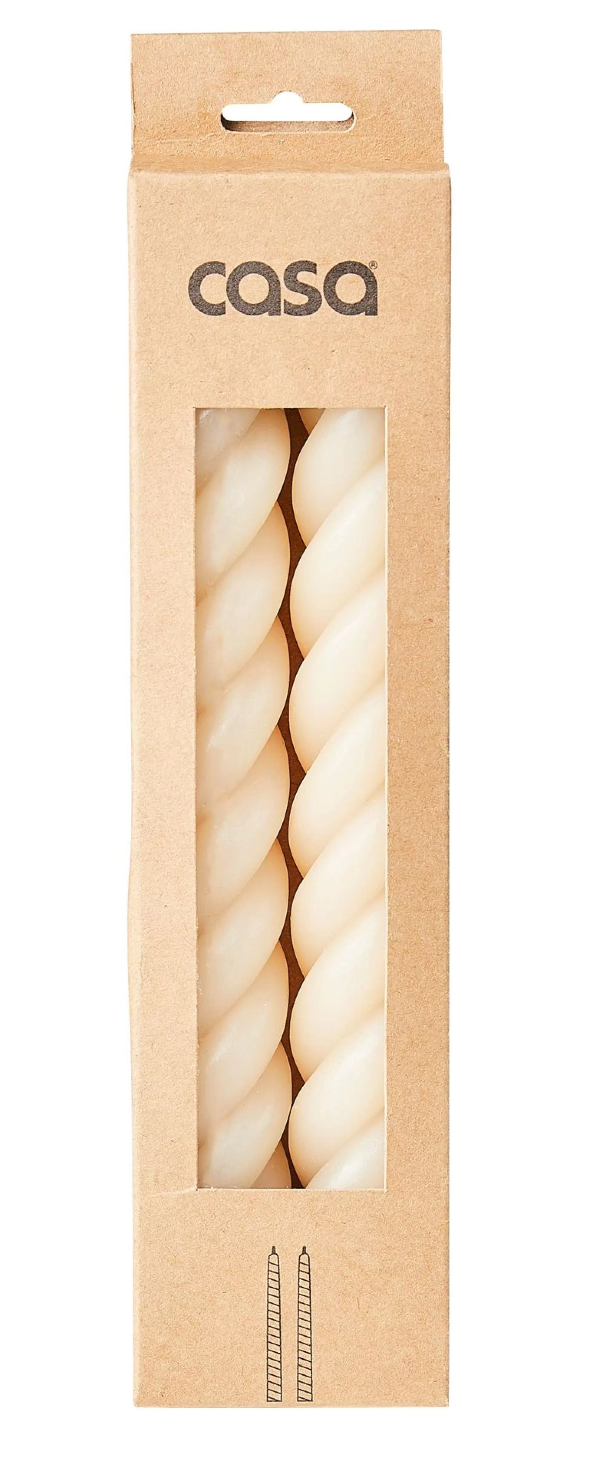CASA Curl Candele Set Da 2 Beige* Candele