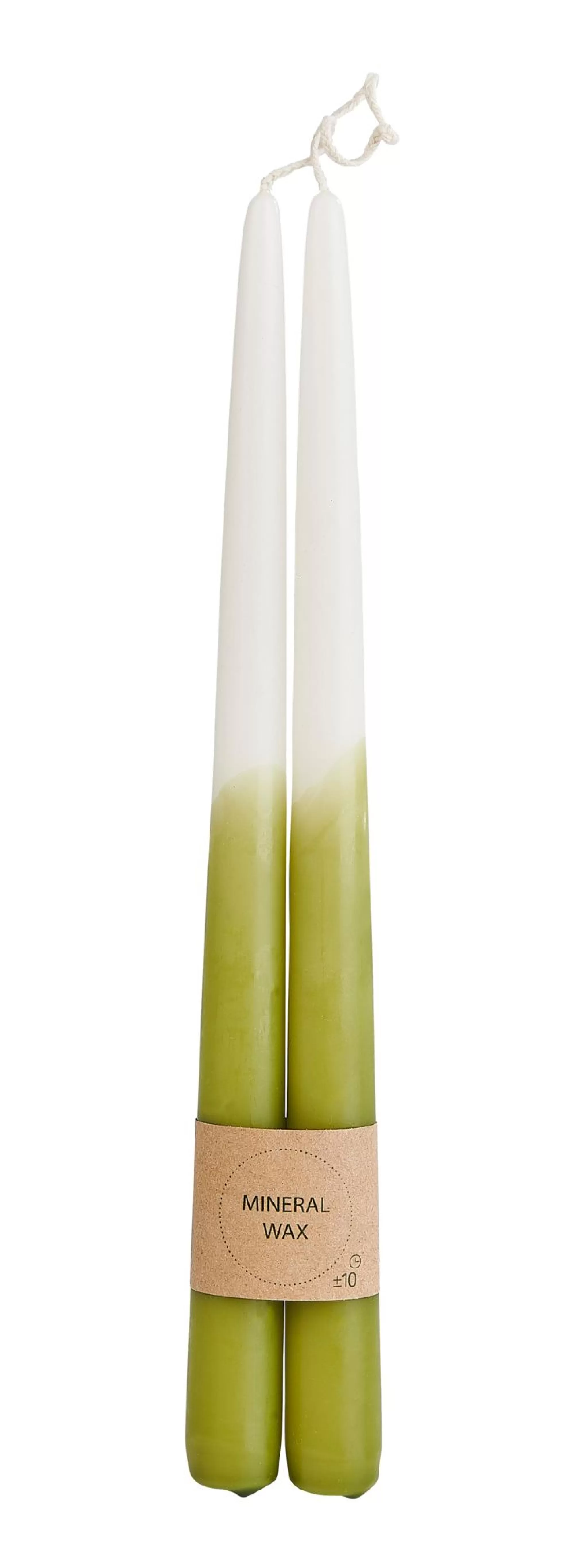 CASA Duo Candele Da Cena Set Di 2 Verde, Crema, Multicolore* Candele