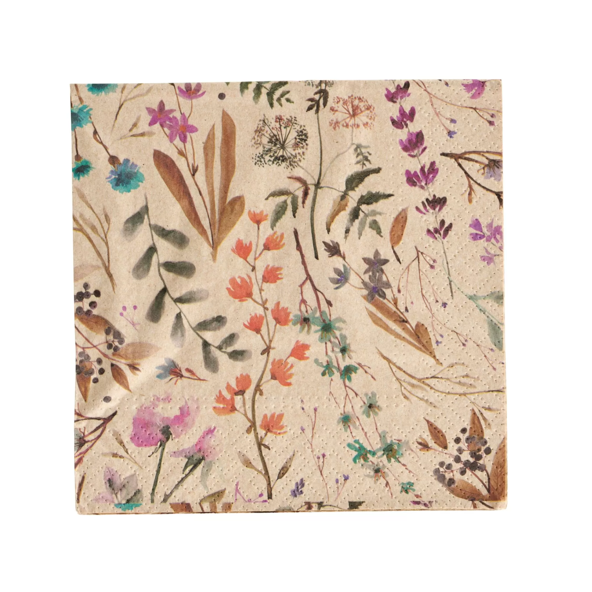CASA Eco Dried Flower Set Di 20 Tovaglioli Multicolore* Tovaglioli