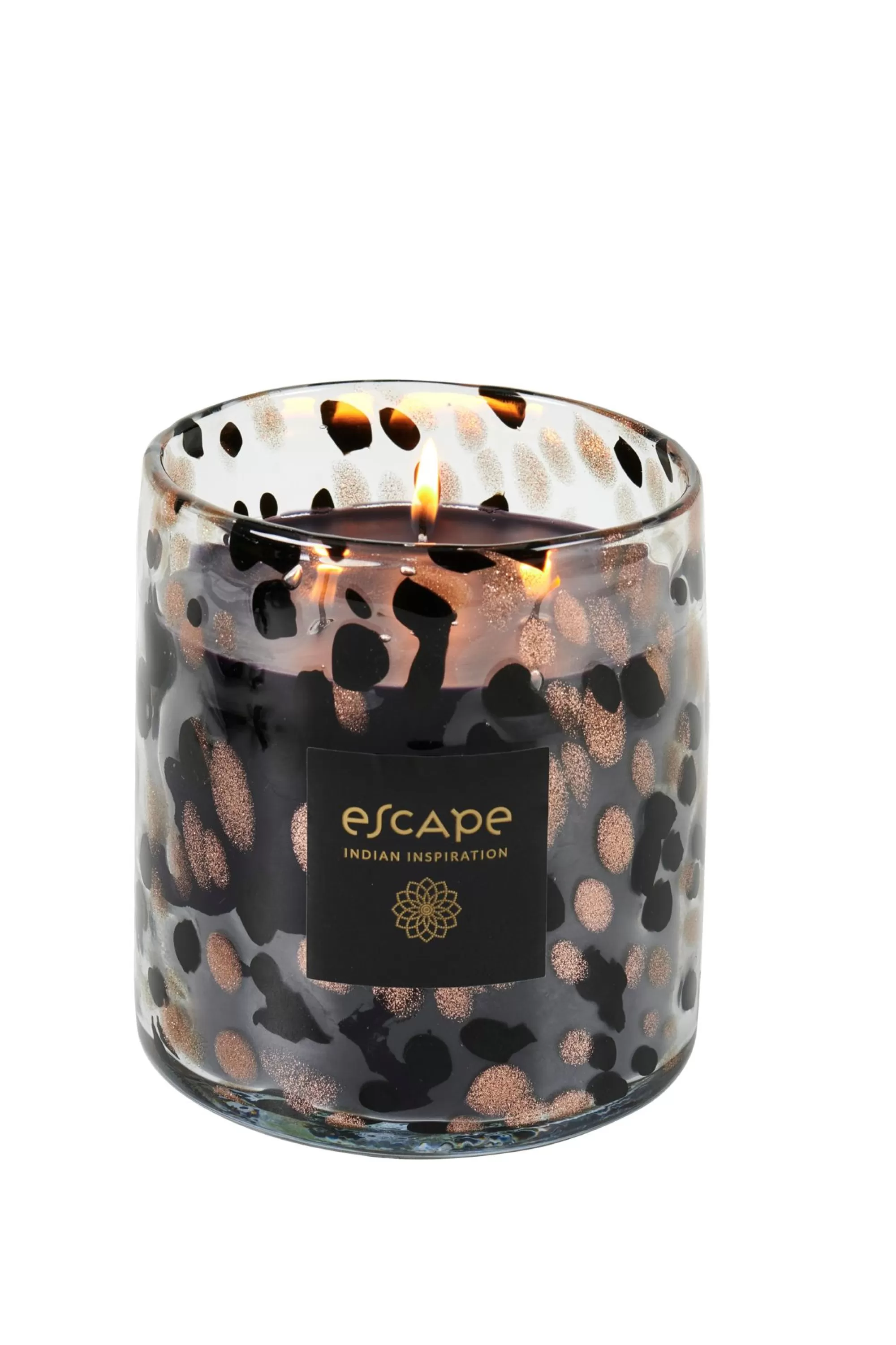 CASA Escape Indian Inspiration Candela Profumata Nero, Rame, Multicolore* Candele