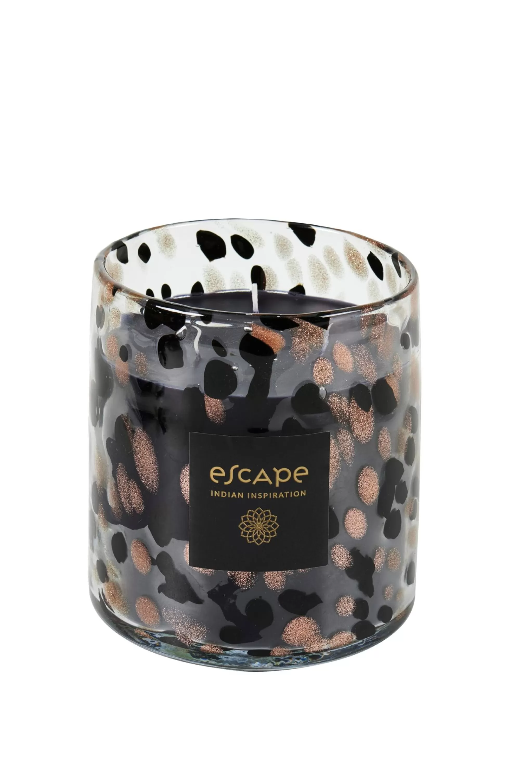CASA Escape Indian Inspiration Candela Profumata Nero, Rame, Multicolore* Candele