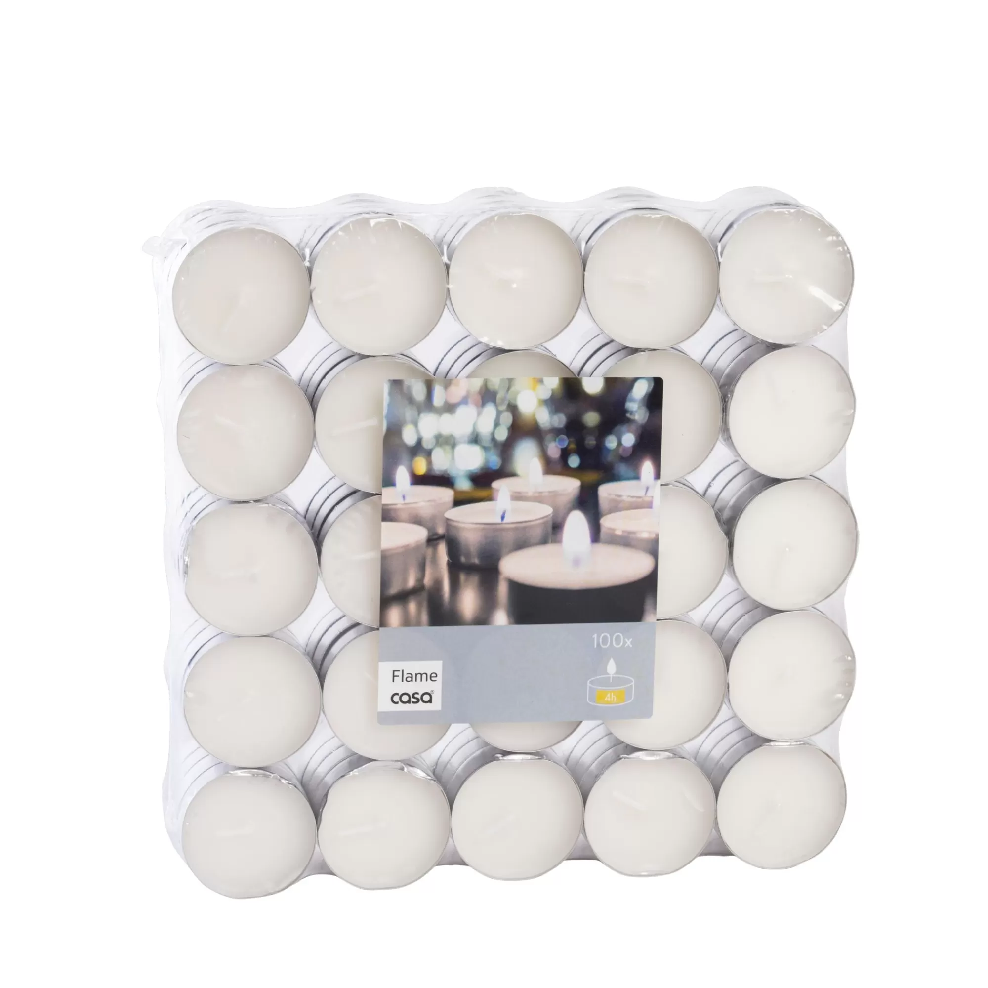 CASA Flame Lumini Set Di 100 Bianco* Candele