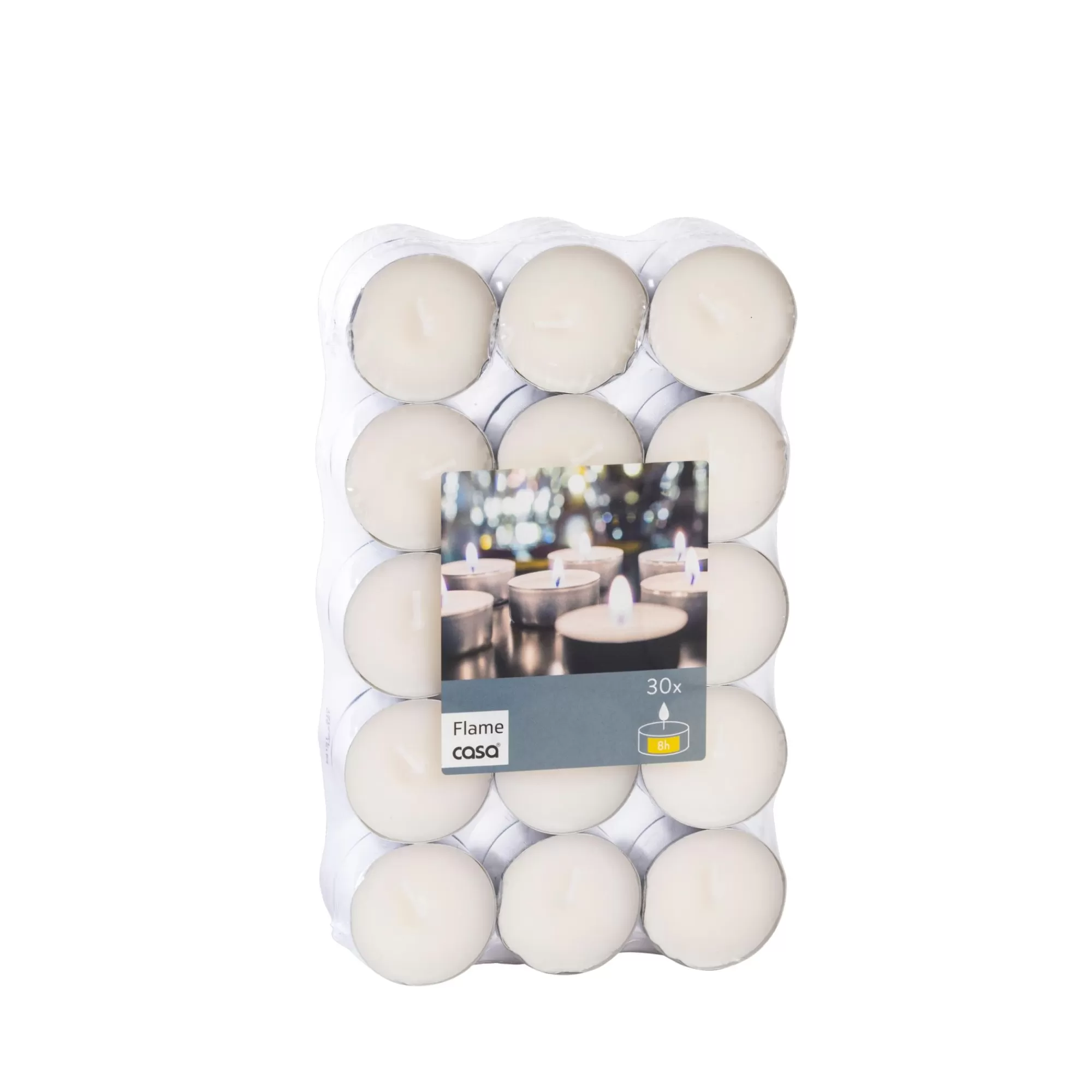 CASA Flame Lumini Set Di 30 Bianco* Candele