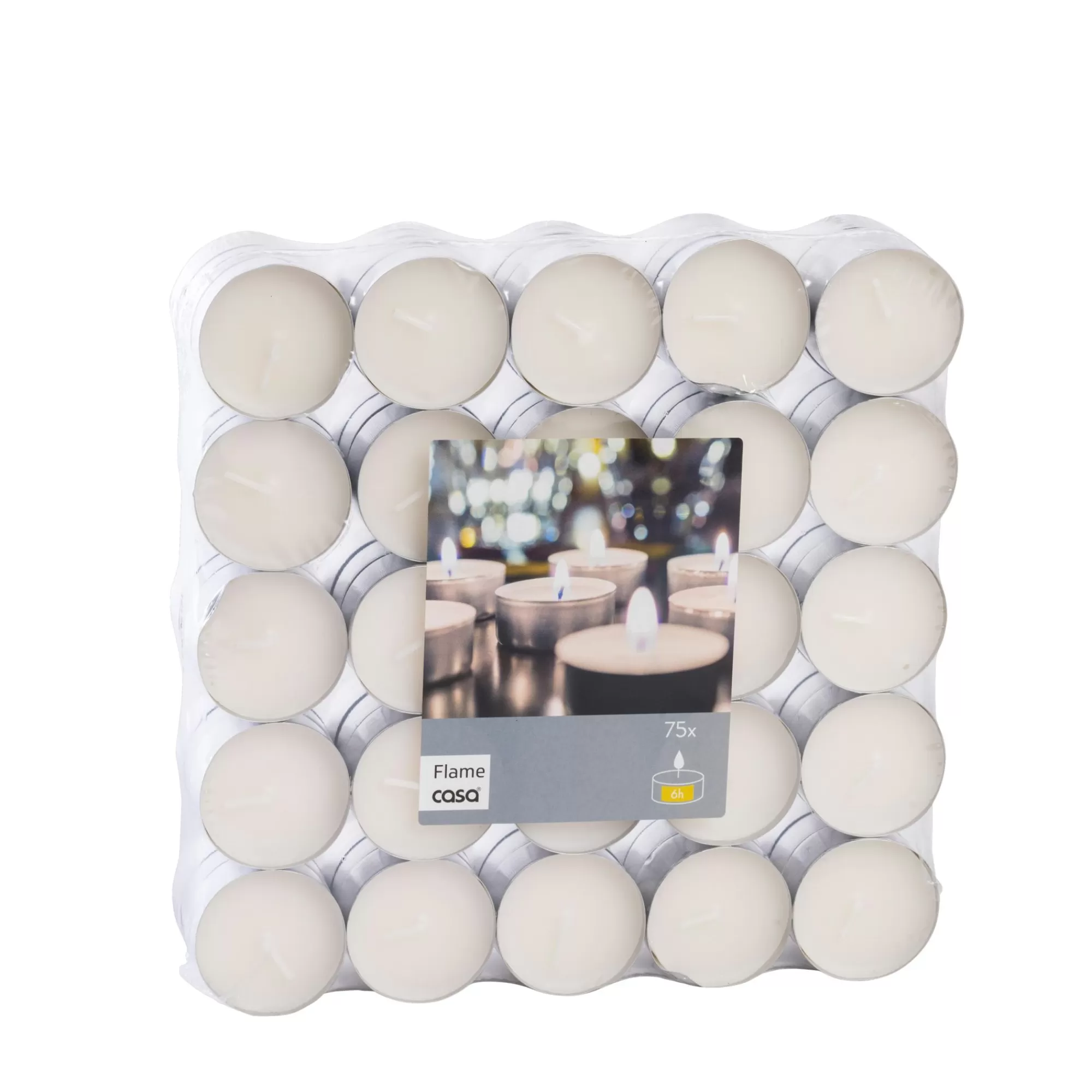 CASA Flame Lumini Set Di 75 Bianco* Candele