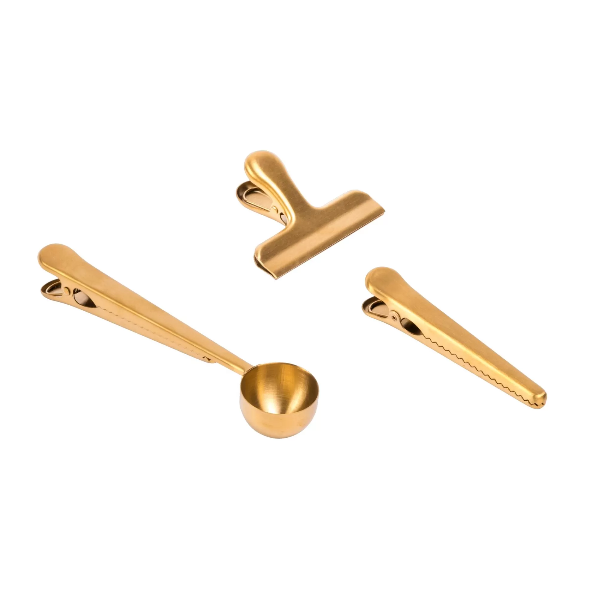 CASA Goldy Clip Set Di 3 Pezzi Dorato* Accessori Da Cucina