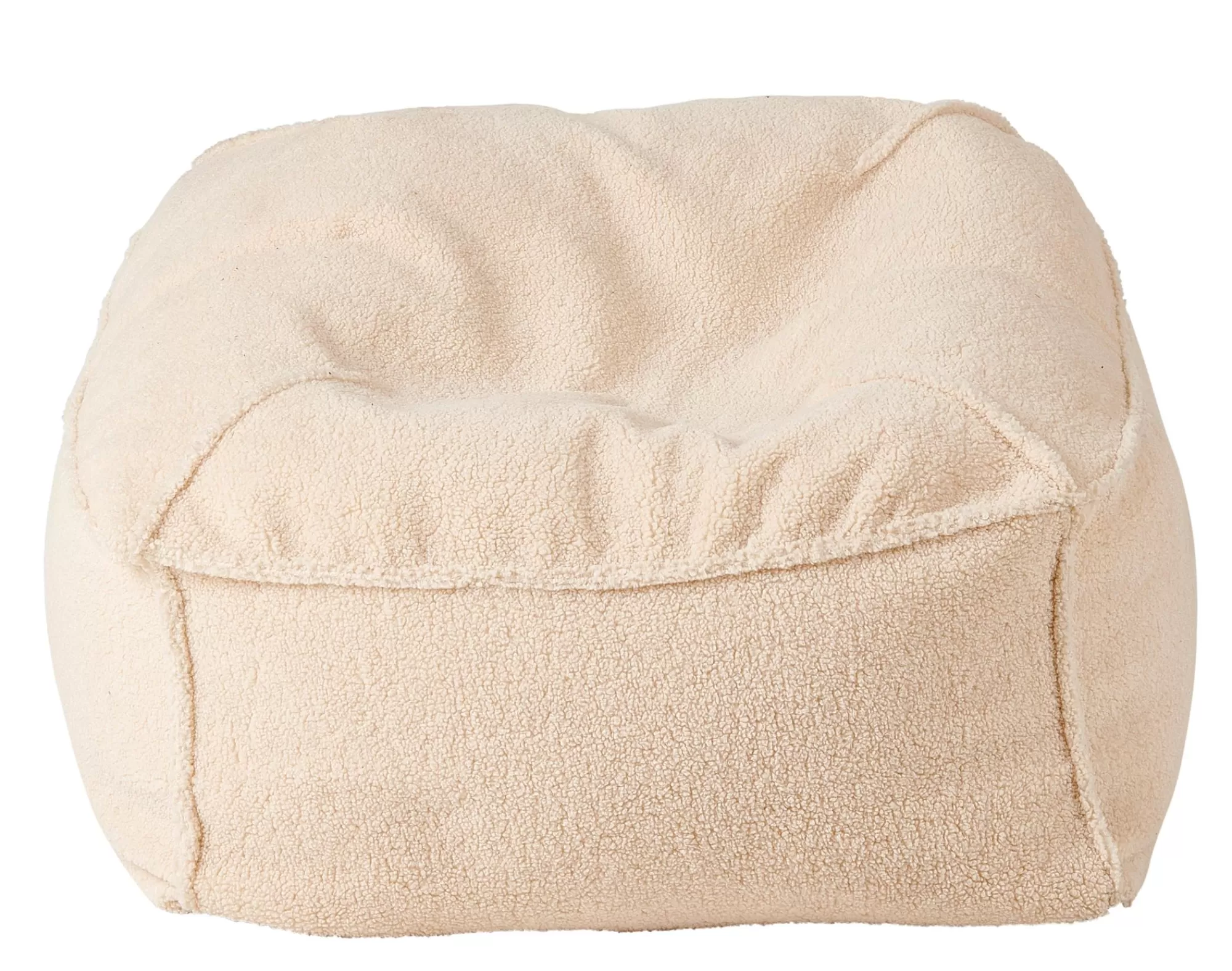 CASA Jacki Teddy Bianco* Pouf