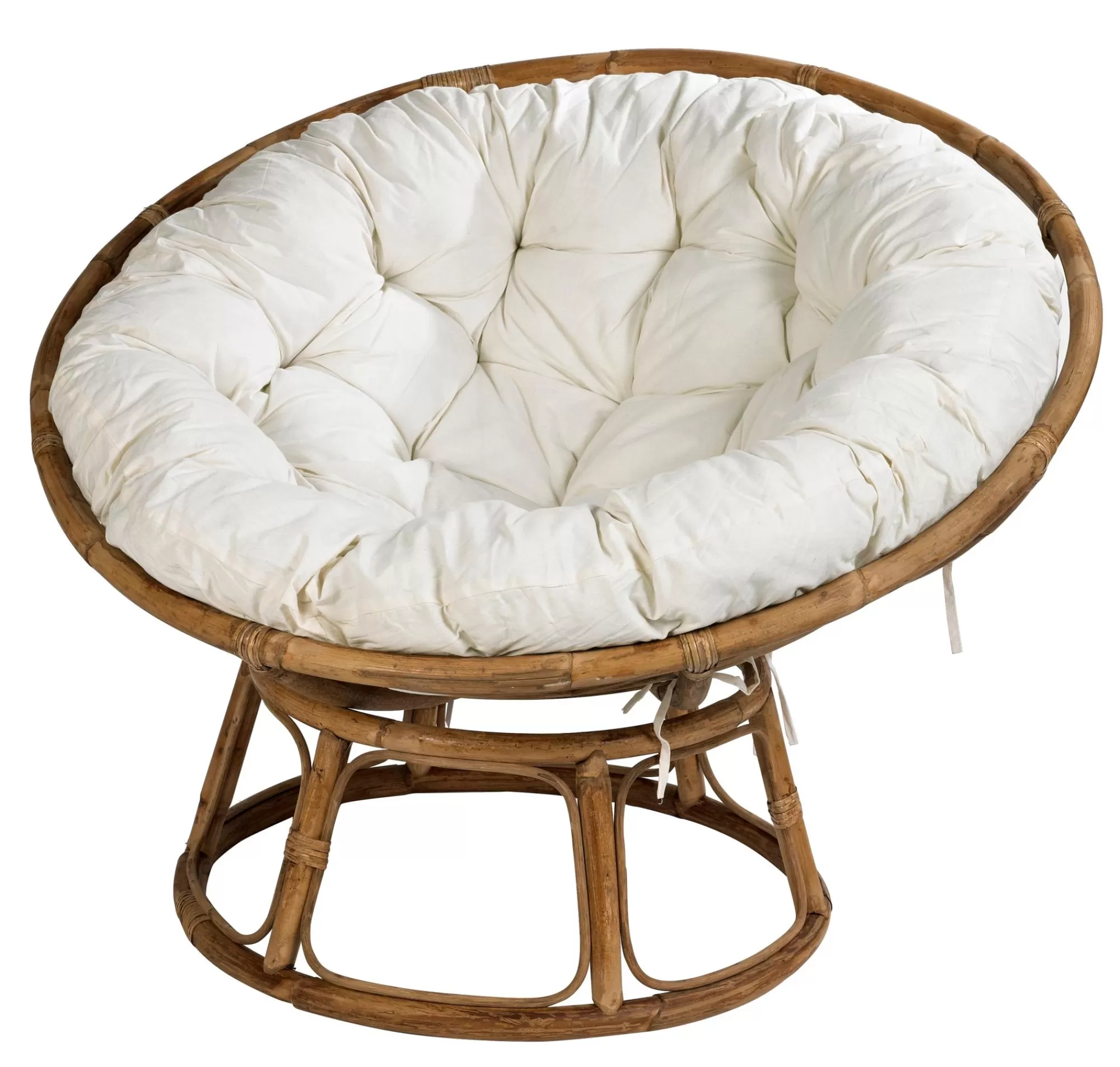 CASA Papasan Sedia Lounge Naturale, Bianco Antico* Poltrone