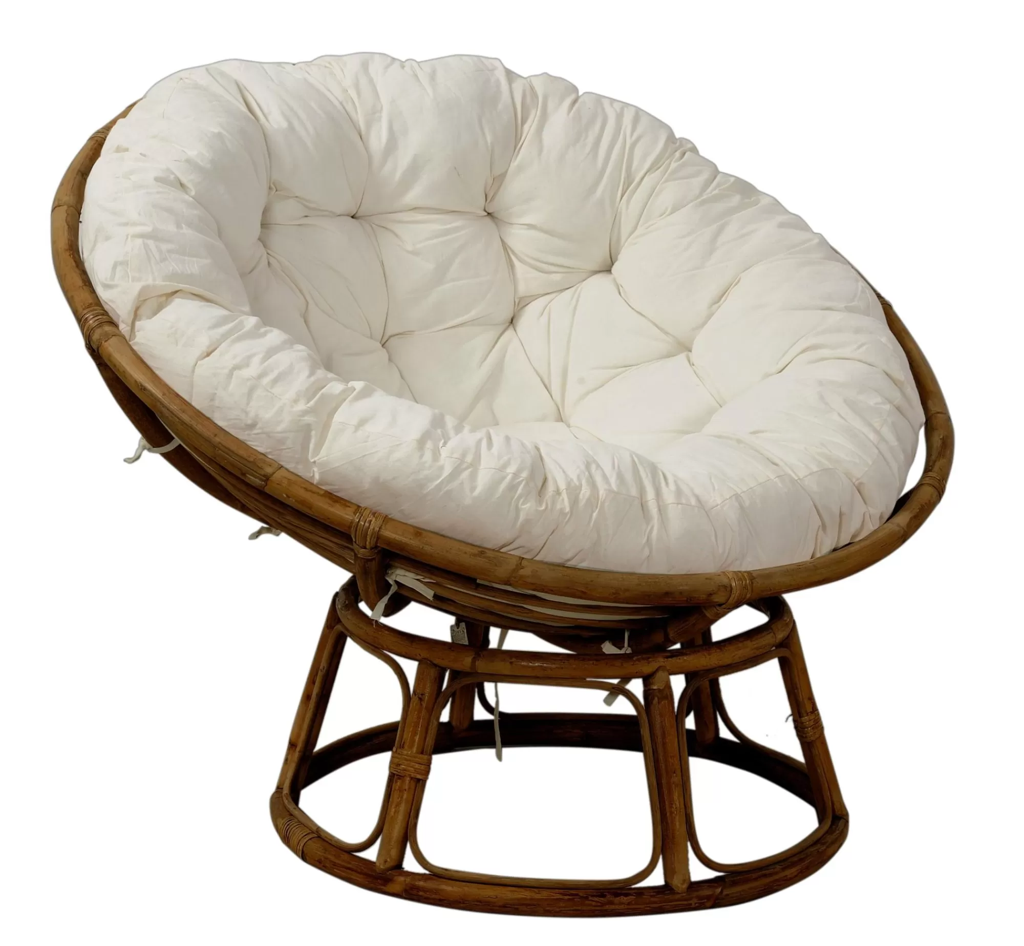 CASA Papasan Sedia Lounge Naturale, Bianco Antico* Poltrone