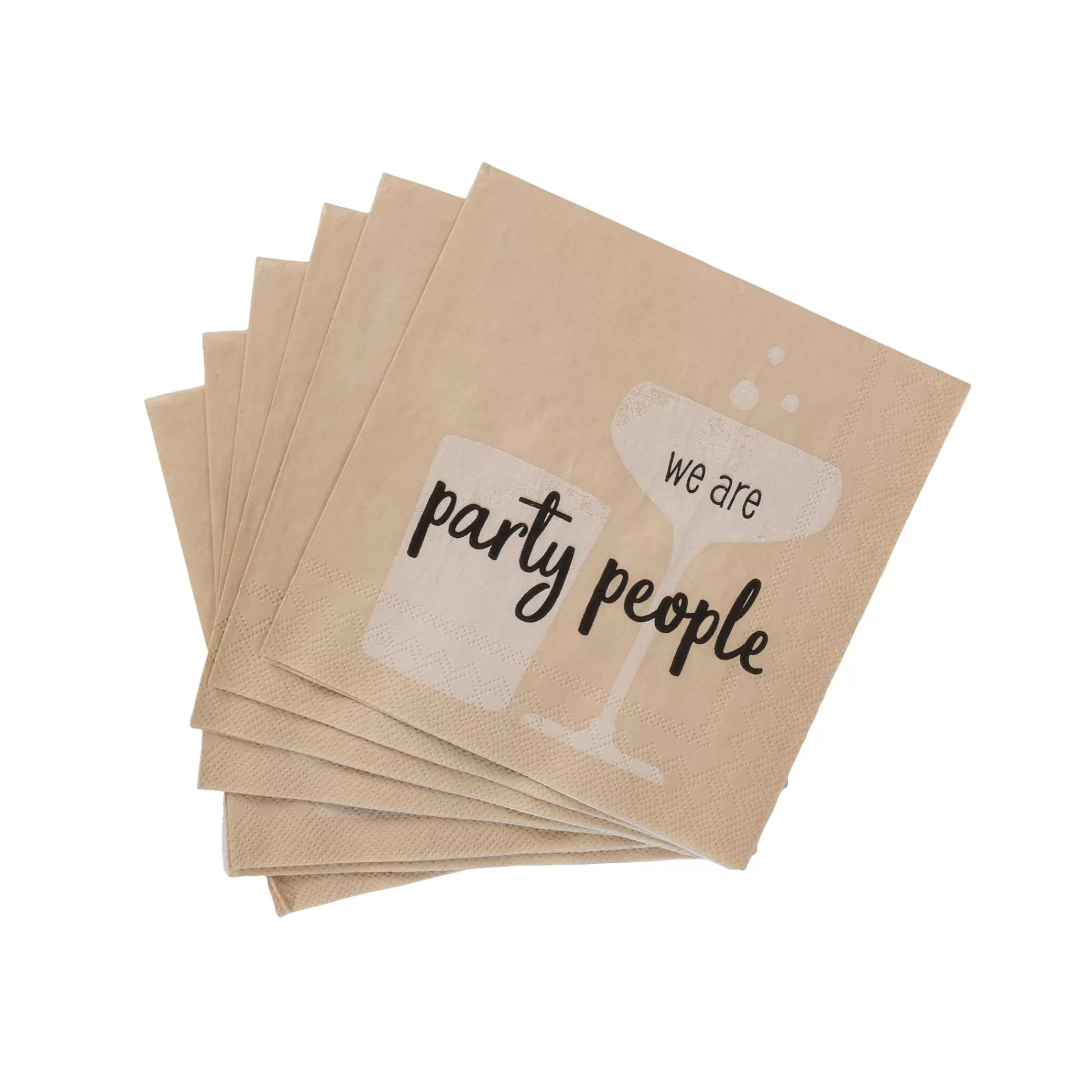 CASA Party People Set Di 20 Tovaglioli Beige* Tovaglioli