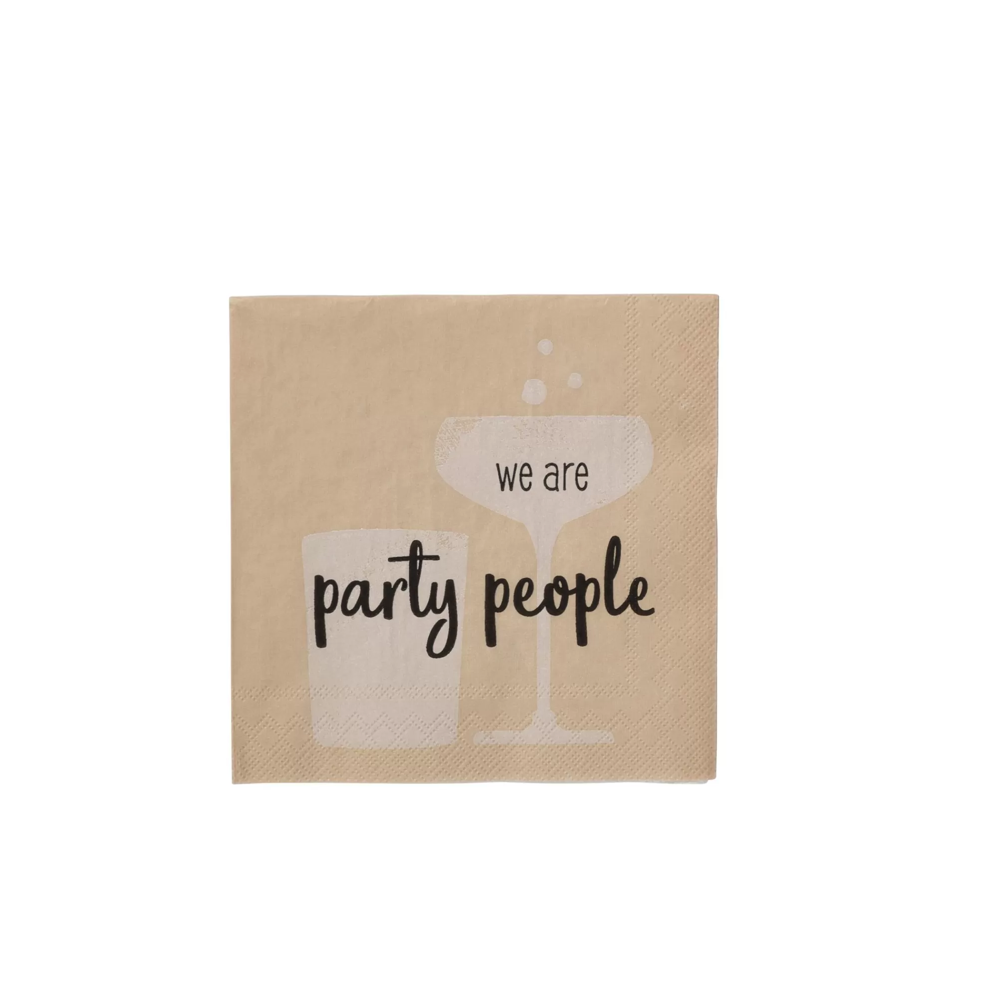 CASA Party People Set Di 20 Tovaglioli Beige* Tovaglioli
