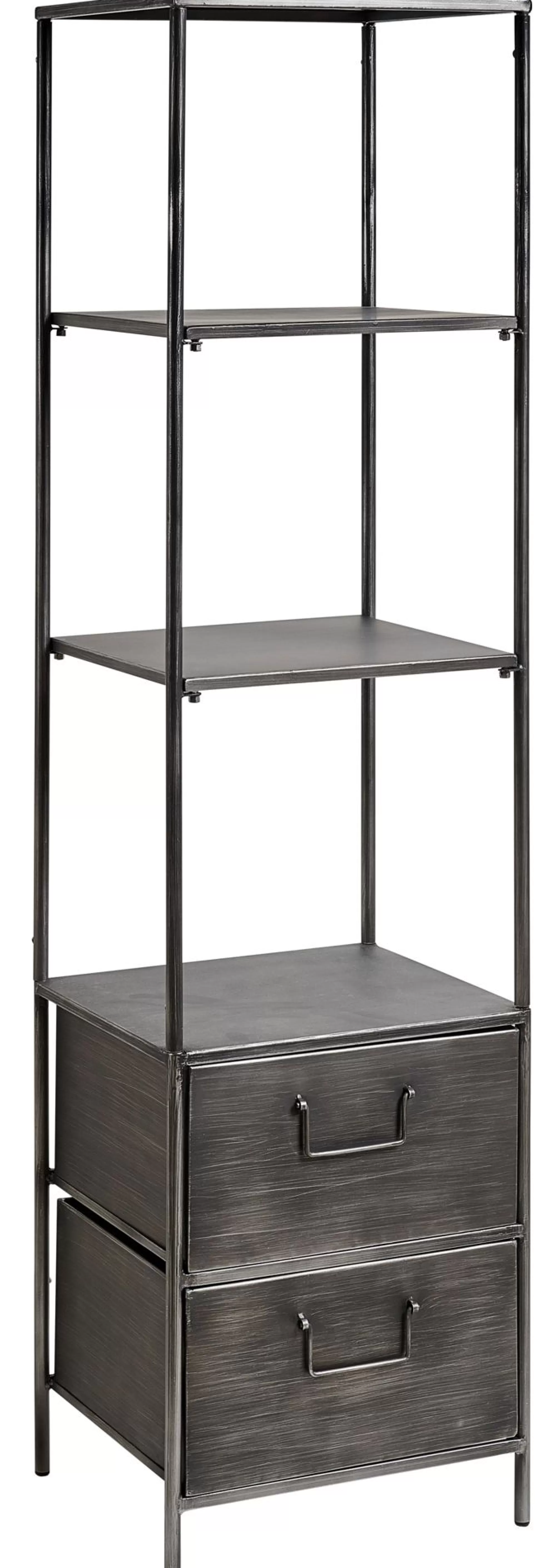 CASA Pharma Scaffale Da Parete Con 2 Cassetti Nero* Scaffali Da Parete