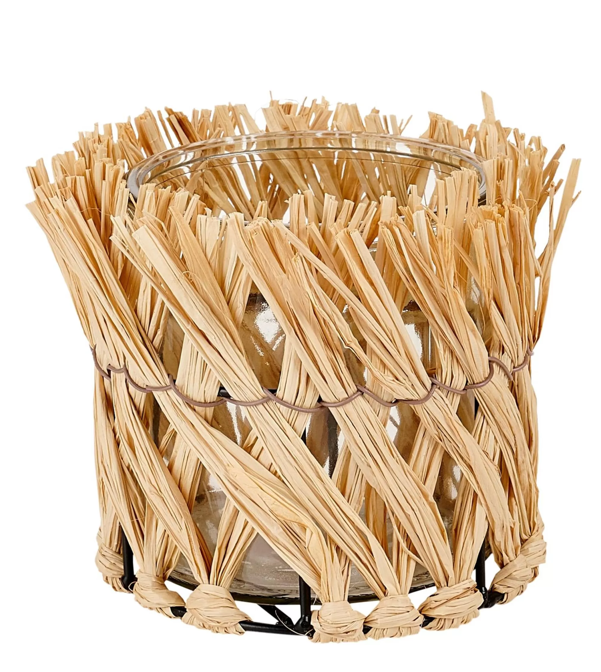 CASA Raffia Portacandele Naturale* Portacandela