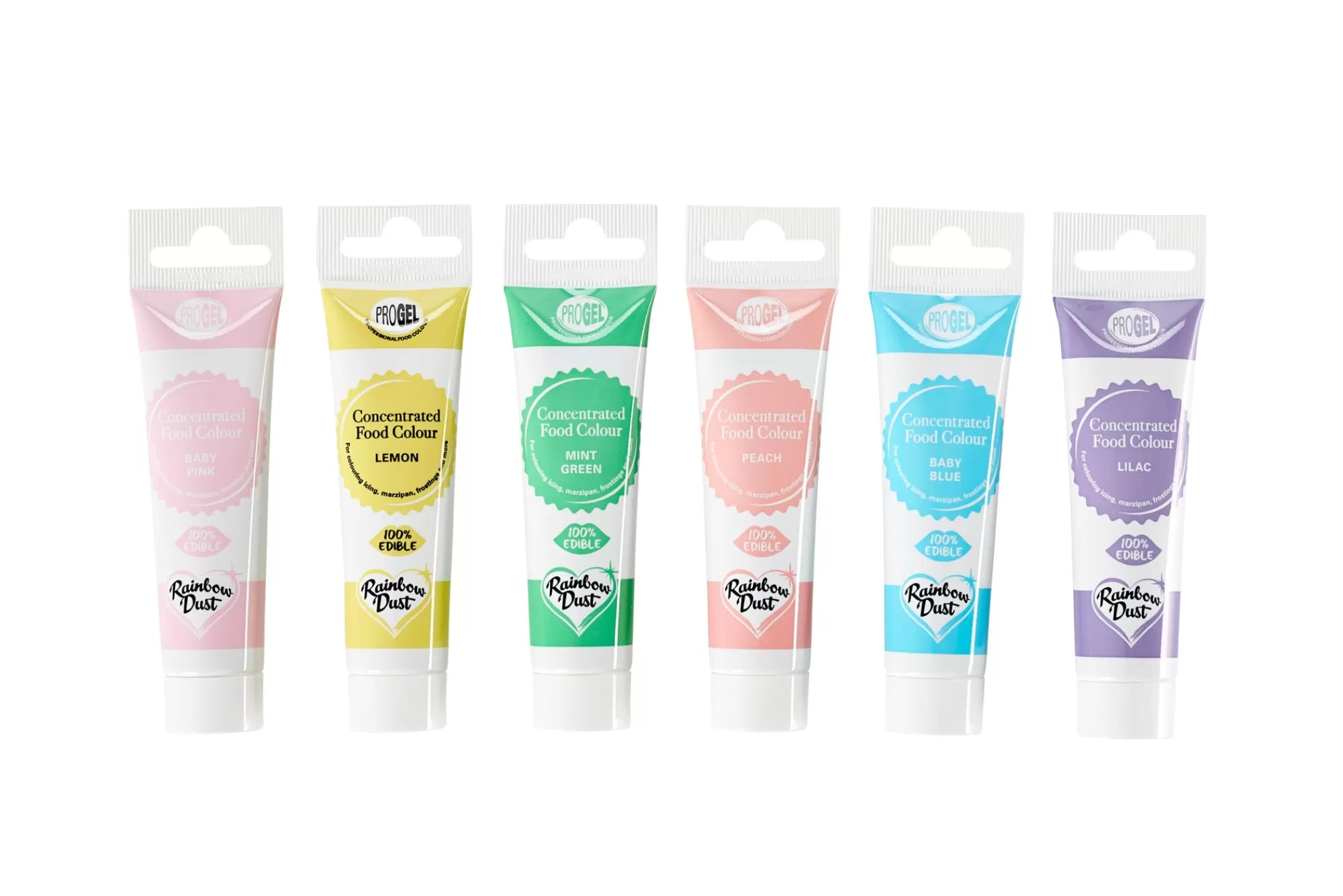 CASA Rainbowdust 6 Confezioni Pasta Zucchero Colori Pastello Vari Colori* Generi Alimentari