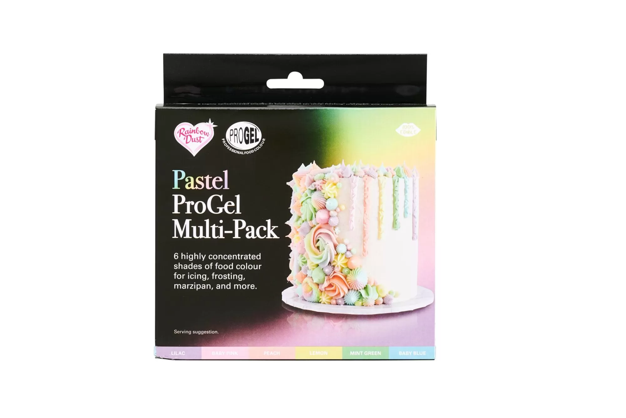CASA Rainbowdust 6 Confezioni Pasta Zucchero Colori Pastello Vari Colori* Generi Alimentari