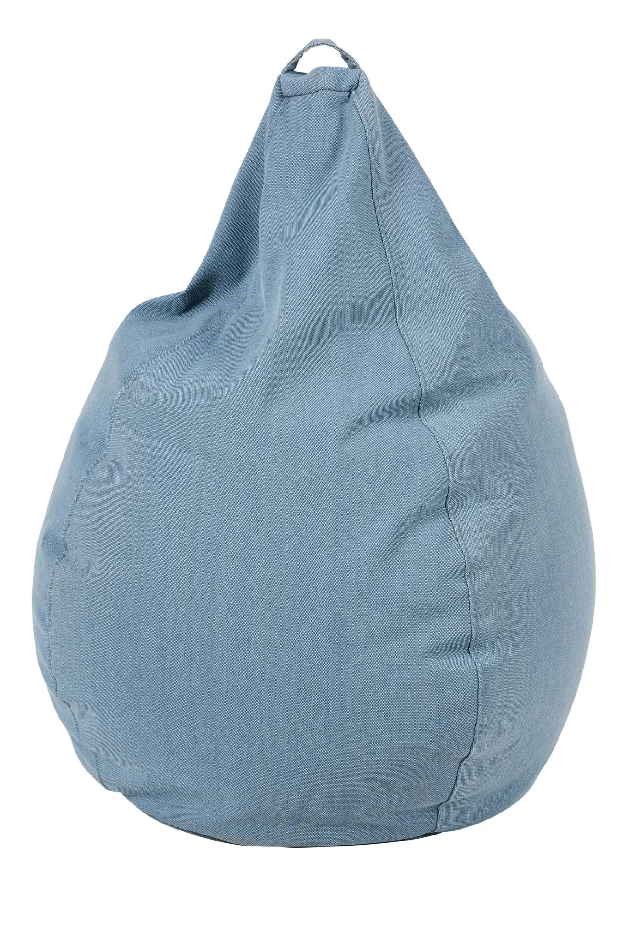 CASA Relaxo Poltrona A Sacco Blu* Pouf