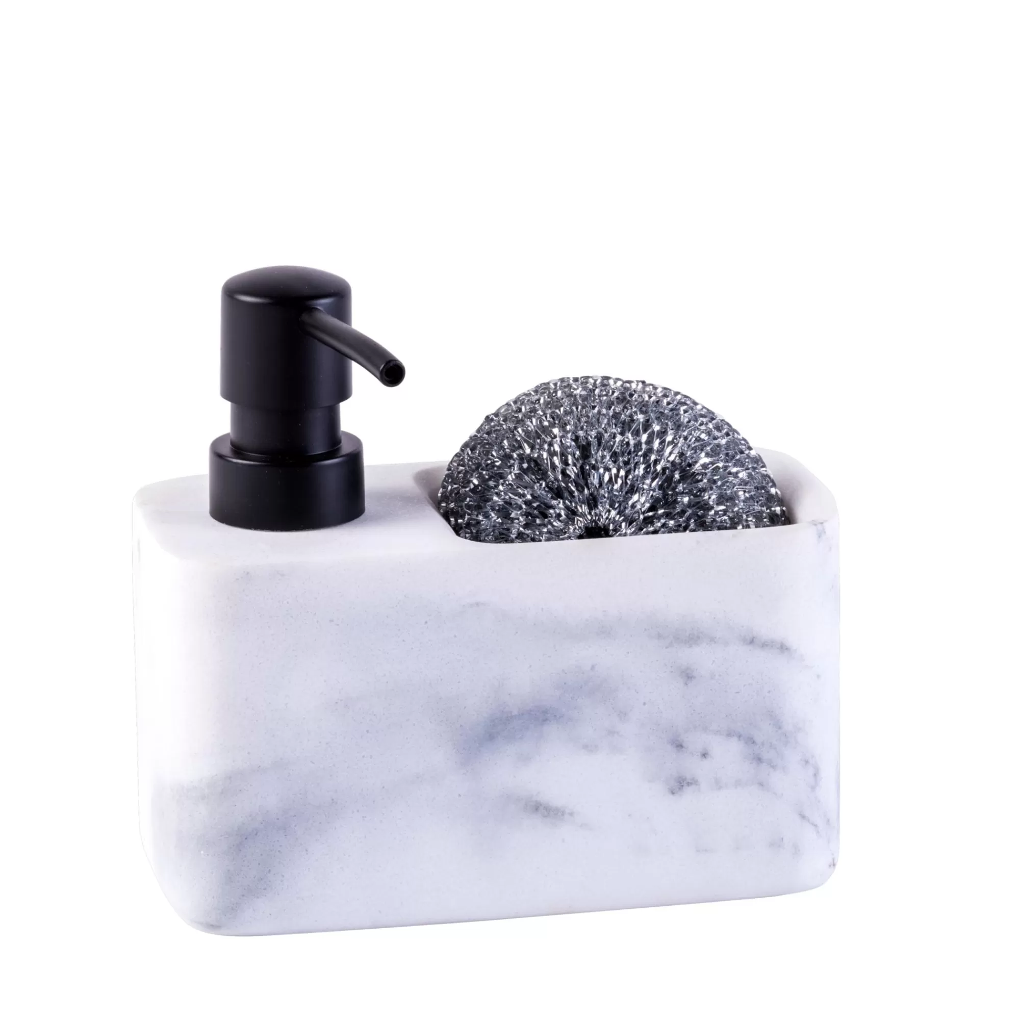 CASA Shadow Dispenser Sapone Con Spugna Nero, Bianco* Lavare I Piatti
