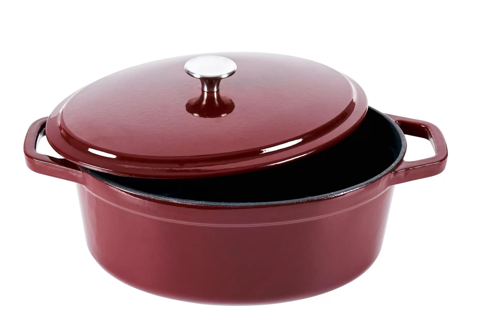 CASA Stew Pentola In Ghisa Ovale Rosso Scuro* Pentole
