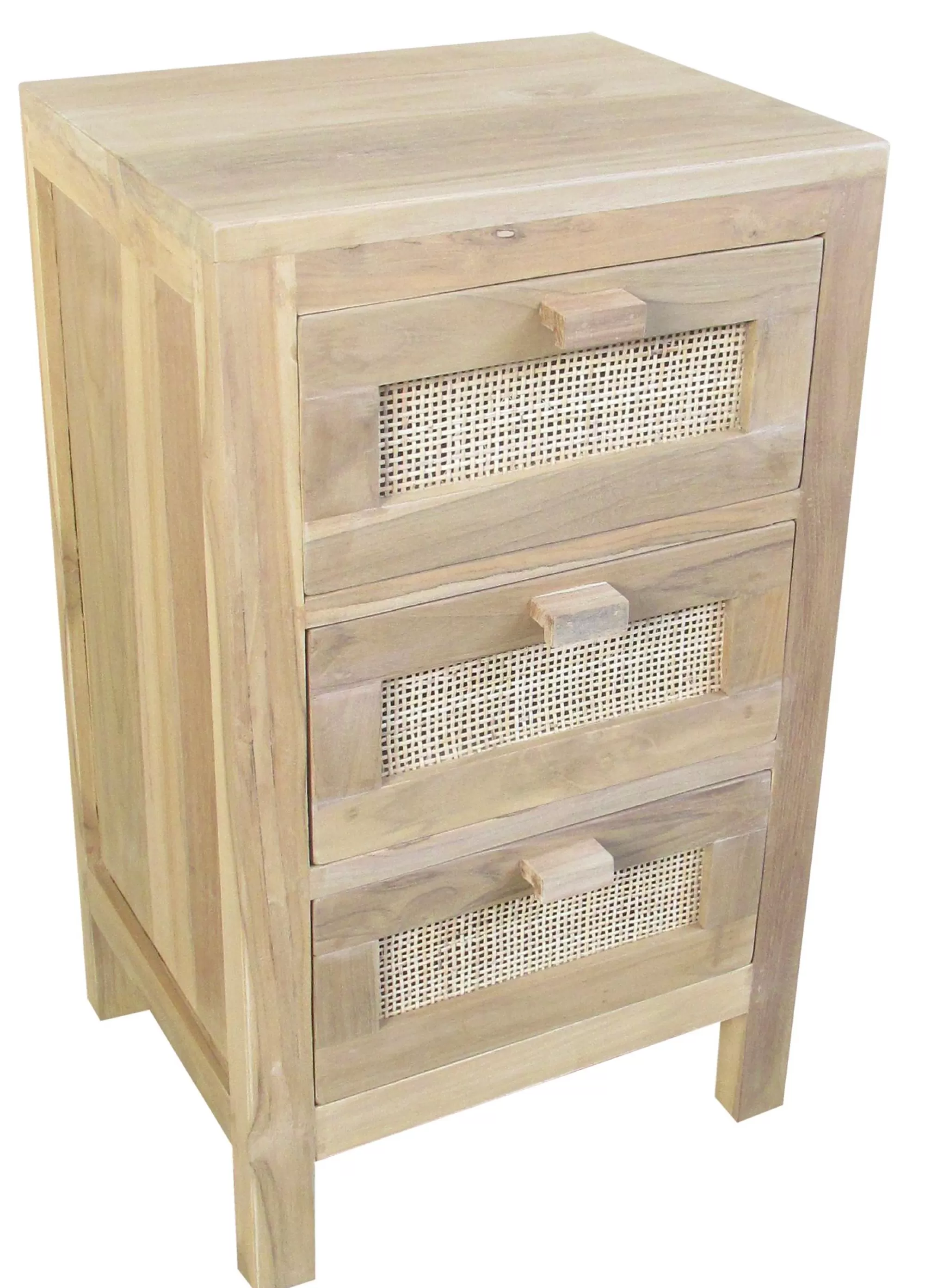 CASA Teck Armadio A 3 Cassetti Naturale* Cassettiere