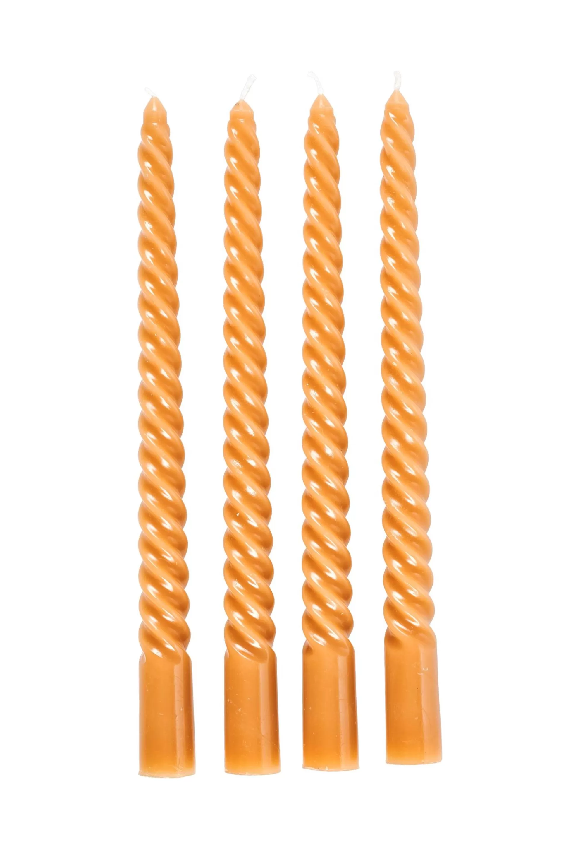 CASA Twist Candele Intrecciate Set Di 4 Arancione* Candele