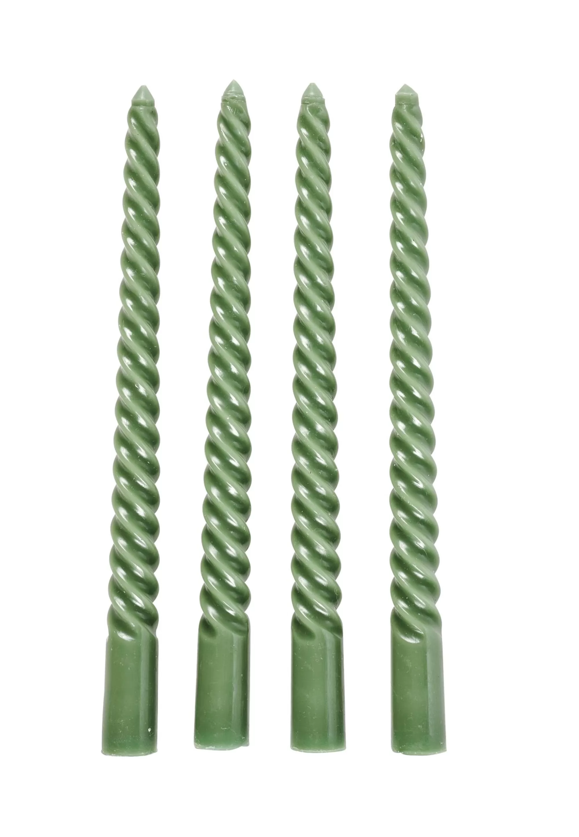 CASA Twist Candele Intrecciate Set Di 4 Verde* Candele