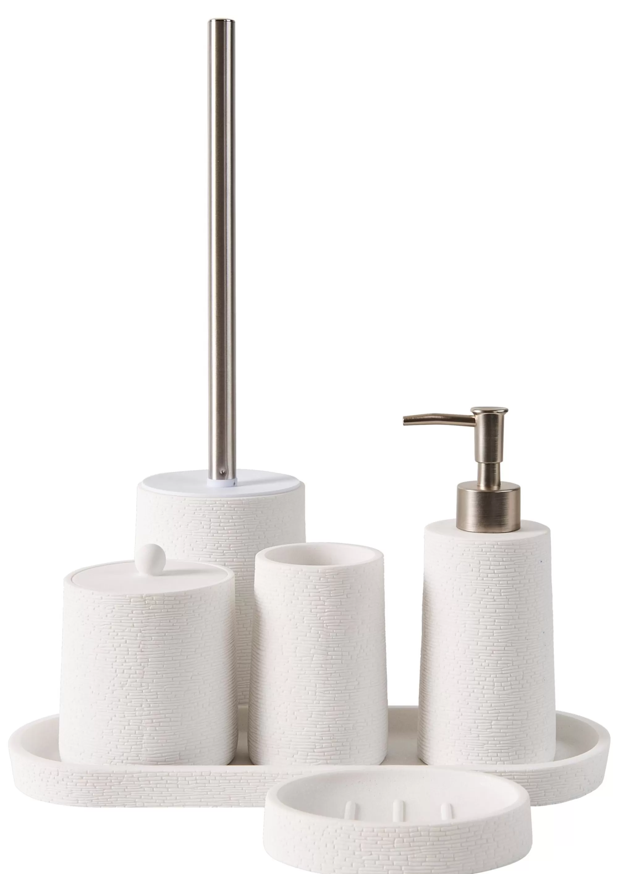 CASA White Elegance Scopino Wc In Supporto Bianco, Argentato* Accessori Per Il Wc