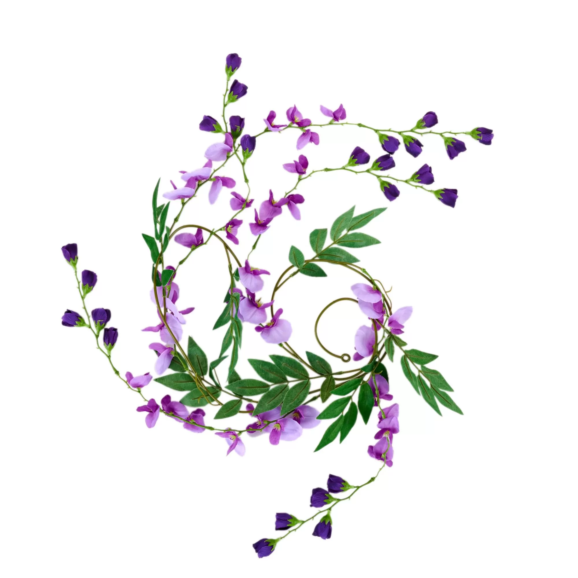 CASA Wisteria Ghirlanda Verde, Viola, Viola Chiaro* Rami Artificiali